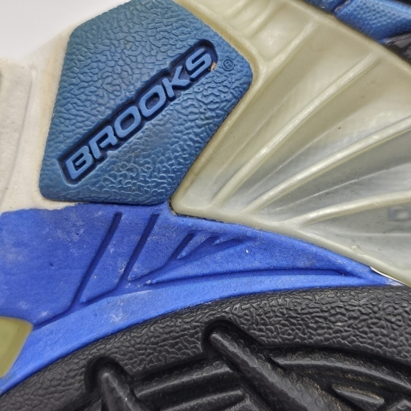 Brooks Mens Running Shoes Sneaker Lace Up Cream Gray Blue Size 8.5 - Picture 10 of 14